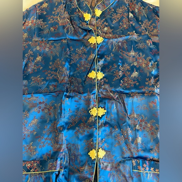 Vintage Men’s Satin Asian Satin Loungewear - Picture 3 of 3